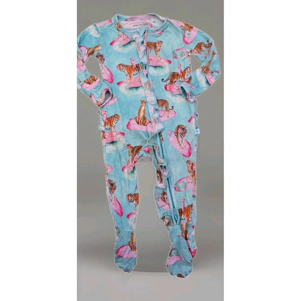 Posh Peanut Ruffled Zipper Footie – 